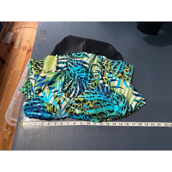Miraclesuit Womens Tropical Print Tankini Swimsuit Size 12 Beach Vacation Resort - Picture 6 of 8